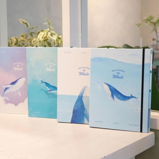 핑크풋 고래 미니 바인더 노트 수첩