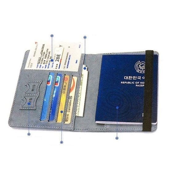 RFID 도난방지 여권 케이스-색상랜덤 카드 포켓 지갑[