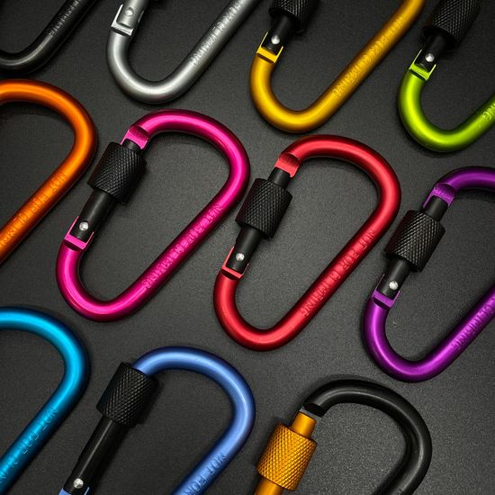 D형 카라비너 8cm 고리 키링 키 가챠 가방 열쇠 링 