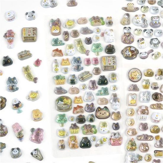 핑크풋 애니멀물방울드롭스티커