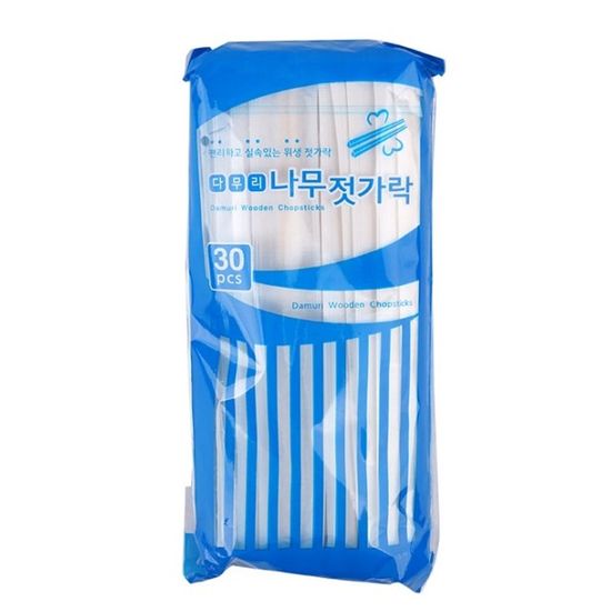개별포장 일회용 나무젓가락-약21cm 30개입(WCA3E78)