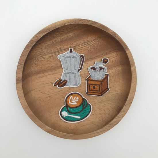 커피 카페 열접착 와펜 패치(WFG1R1L)