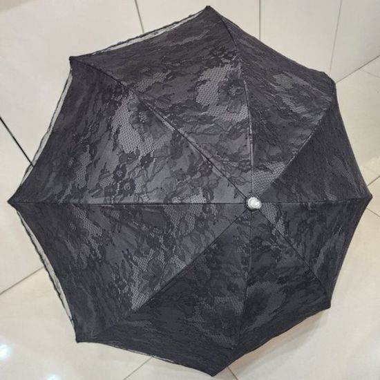 [애슬릿]여성 레이스 이중 자외선 차단 3단 작은 양산