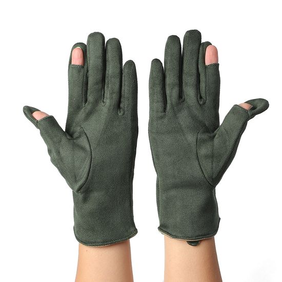 시크모어 스웨이드 핑거홀 장갑 여자 겨울 터치장갑