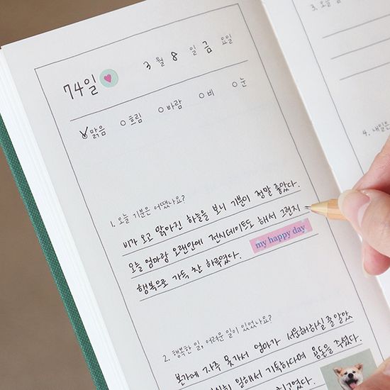 자문자답 다섯가지 주제 일기 (일기장, 100일) 