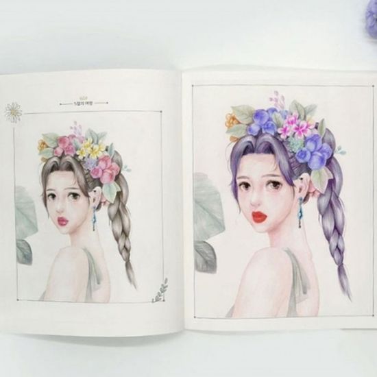컬러링북 그림 색칠 어린이 미술놀이 소녀
