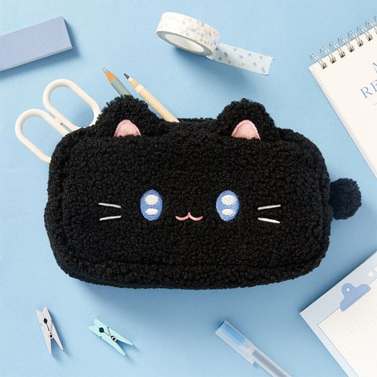 아트박스 트윙클리틀즈 블랙캣 뽀글파우치