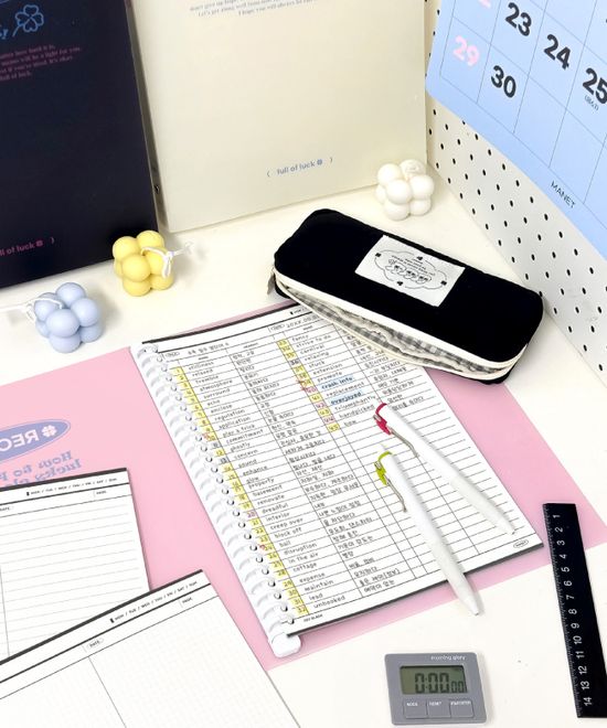 마넷 럭키 26공 바인더 / 오프 블랙 속지