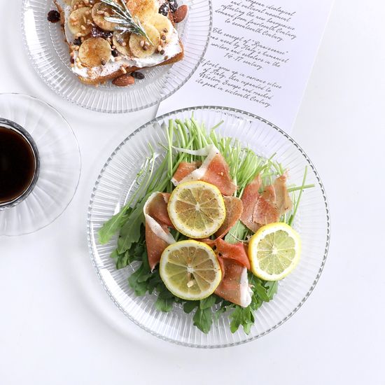 러델 블루밍 유리 원형 접시 2size 택1