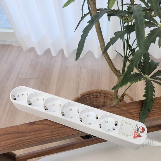 자동소화 에스탭 국산 멀티탭 과부하차단 6구