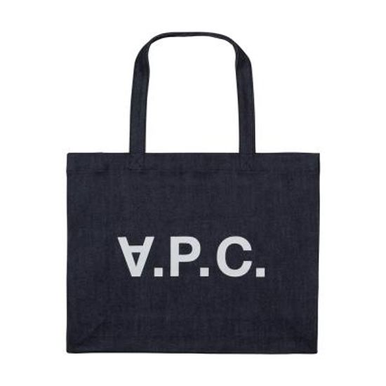 아페쎄 APC 다니엘라 로고 데님 토트백 IAI INDIGO