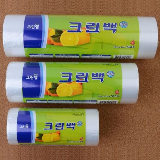롤타입 크린백 17cmX25cm 500매 일회용 위생 크린롤백
