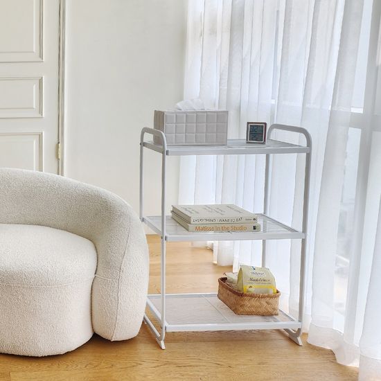 노바리빙 다용도 철제 무타공 스탠딩 수납 선반 