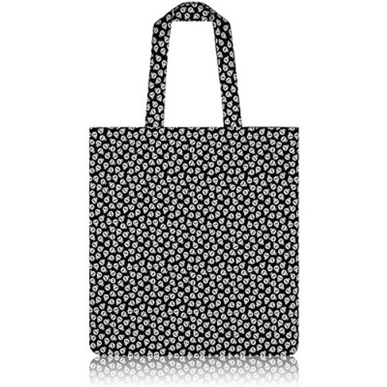 nother Glow in the Dark Tiny Skulls Flat Tote Bag / 나더 타이니 스컬 플랫 토트백 (야광 패브릭)