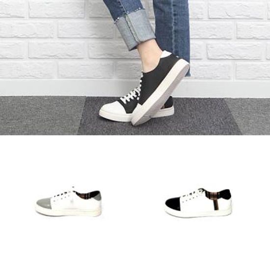 [애슬릿]소가죽 베이직 통굽스니커즈 3.0cm