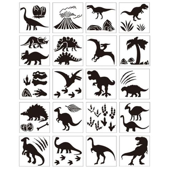 가제트 스텐실 도안 GS1000 공룡 20장