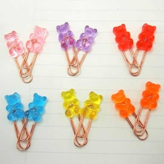 젤리곰 페이퍼클립 북마크 북클립 2개 1세트