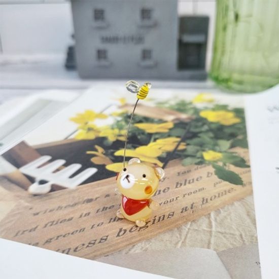 유리 미니어쳐 꿀벌과 곰돌이