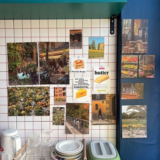 자체제작 - [14장세트] 파리 옐로우 컬러포인트 유럽시리즈 엽서 포스터