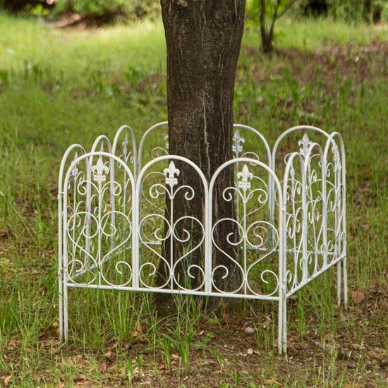 빈티지 양철 울타리 3P(화이트)