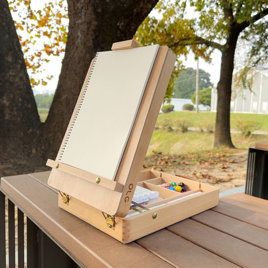 올지 원목 테이블이젤 휴대용 수납 책상용 탁상용