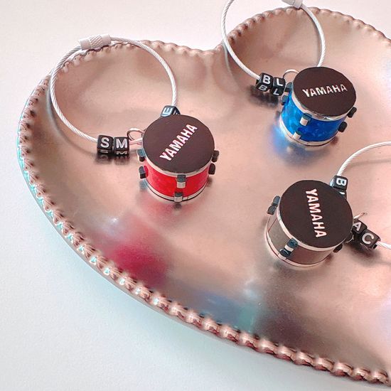 기타 드럼 이니셜 네임 키링