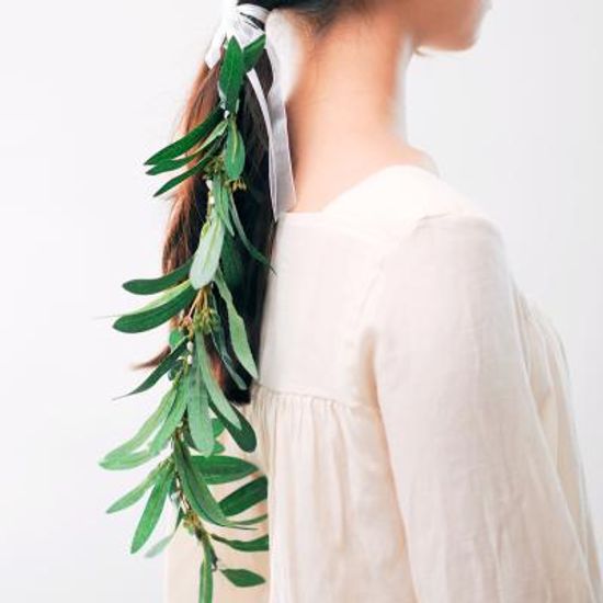 셀프 웨딩 올리브 조화 화관