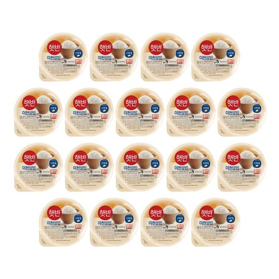 햇반 이천쌀밥 210g x 18개 즉석밥 캠핑 즉석식품