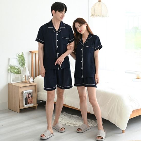 커플 인견 잠옷 시원한 여름 파자마