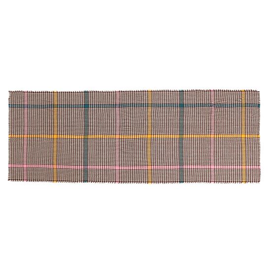 그레타 체크 머플러(브라운) 니트목도리