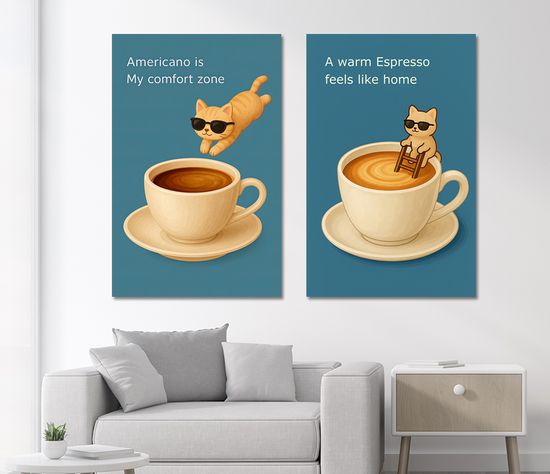 카페 고양이 인테리어 그림 거실 액자 팝아트 선물