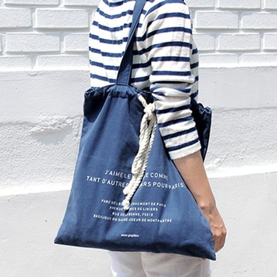 BUCKET ECO BAG - Marine blue