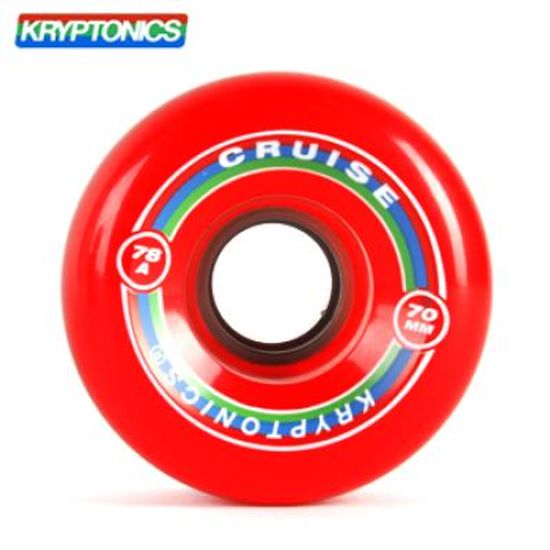 [KRYPTONICS] CRUISE RED 78A SOFT WHEELS 70MMX43MM - 핫트랙스