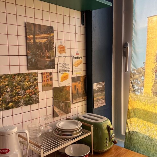 자체제작 - [14장세트] 파리 옐로우 컬러포인트 유럽시리즈 엽서 포스터