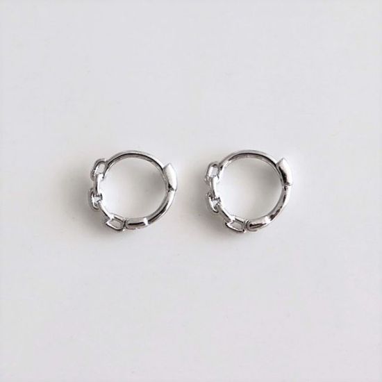 (Silver925) Mini chain ring earring(WDC8EB0)