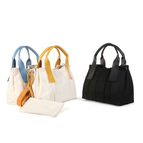 캔버스 캐주얼 핀턱 포인트 텀블러백 가방 (WBBF261)