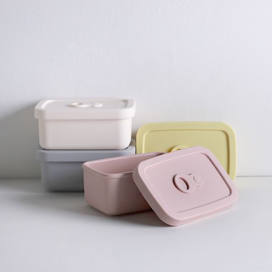 커즈 실리콘 밀폐용기 4p세트 350ml 5color 택1