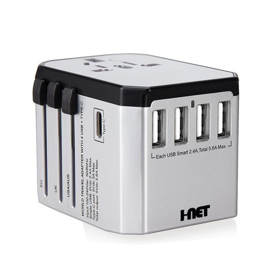 JY-305Plus (실버)해외여행용 멀티아답터 5600mA