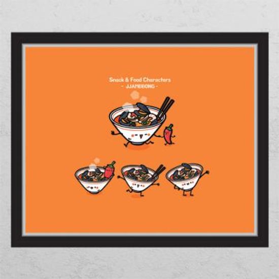 id436-음식캐릭터(짬뽕)_창문그림액자