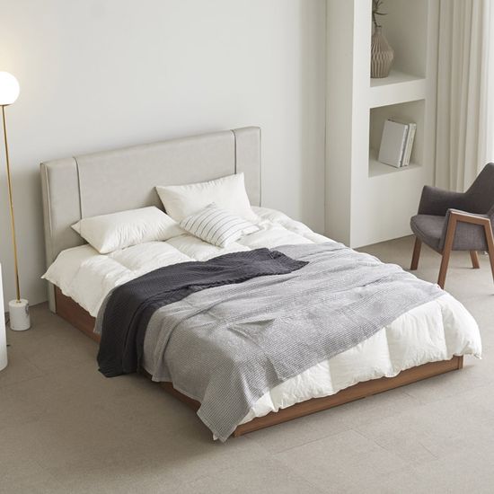 편하게 기댈 수 있는 가죽헤드침대Q (본넬매트)DW117