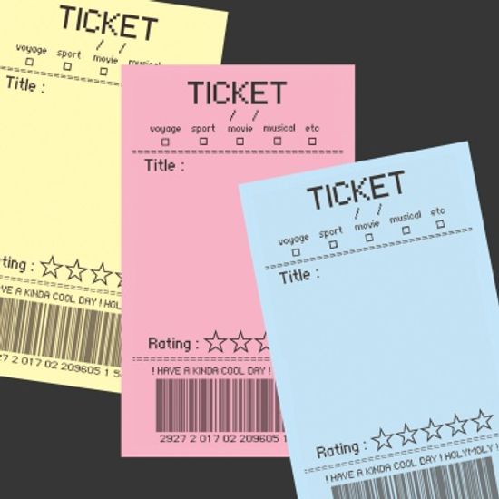 홀리몰리 세로티켓 메모지