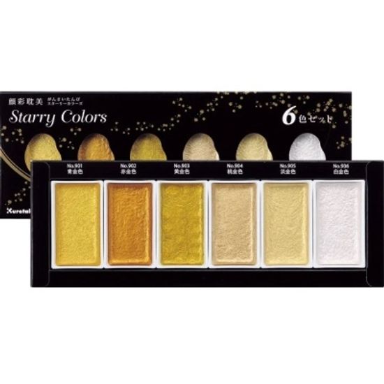 쿠레타케 지그 고체물감 안채탐미 6색-Starry 20SC/6V