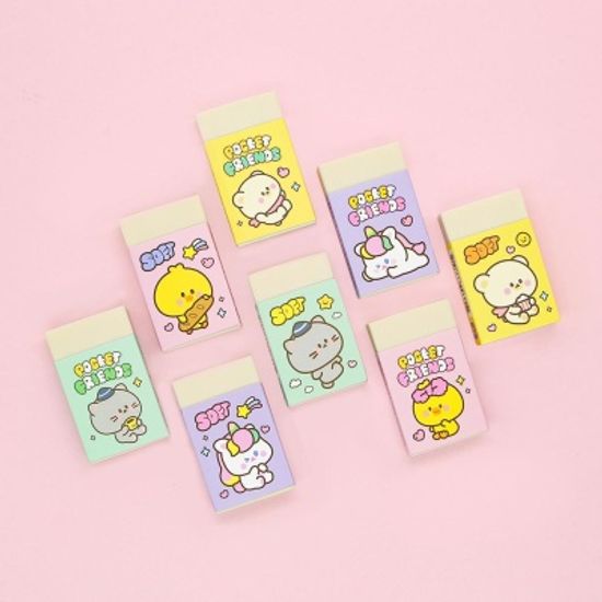 핑크풋 쪼꼬미친구들소프트지우개