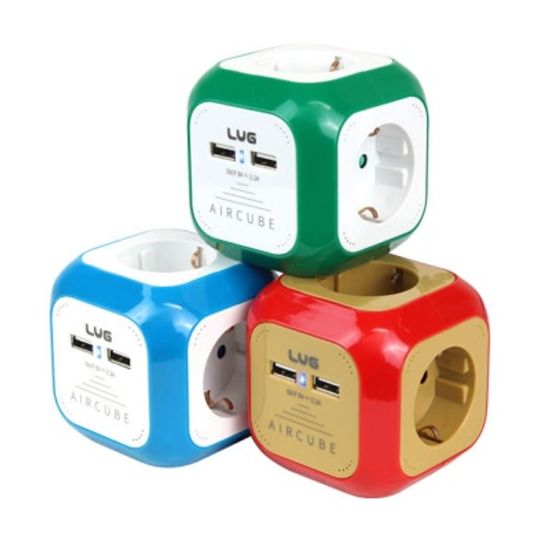 1.5m 3m 5m 큐브 4구 2포트 USB 멀티탭 멀티콘센트