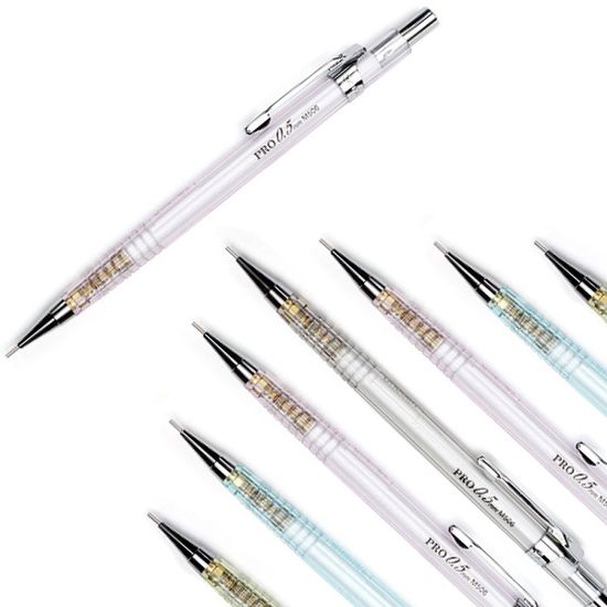 0.5mm 제도샤프 PRO 12세트(투명혼합) 문화샤프