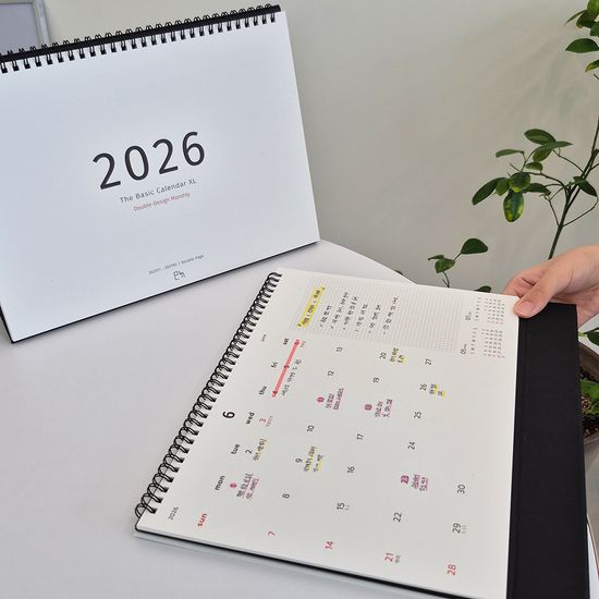 2026모뉴 대형 A4달력 칸넓은 큰 숫자 글씨 탁상달력