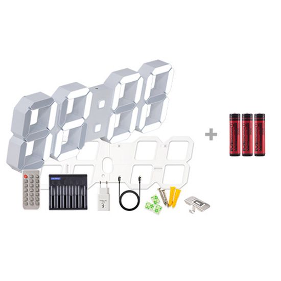 플라이토 무선 3D LED 벽시계 38cm + 충전건전지3개
