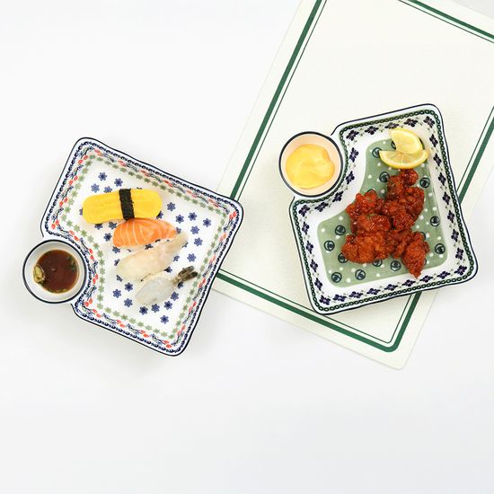 폴라브 도자기 소스볼 나눔 만두접시 2p세트 2종 택1