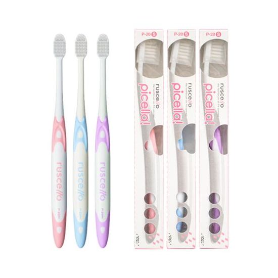 루셀로 칫솔 4열 미세모 이중모 P-20S 3개