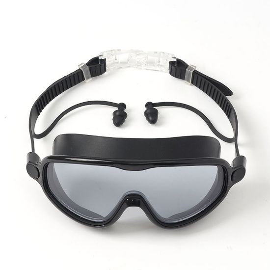 블루스윔 귀마개일체 고글 물안경(투명렌즈-블랙) (블